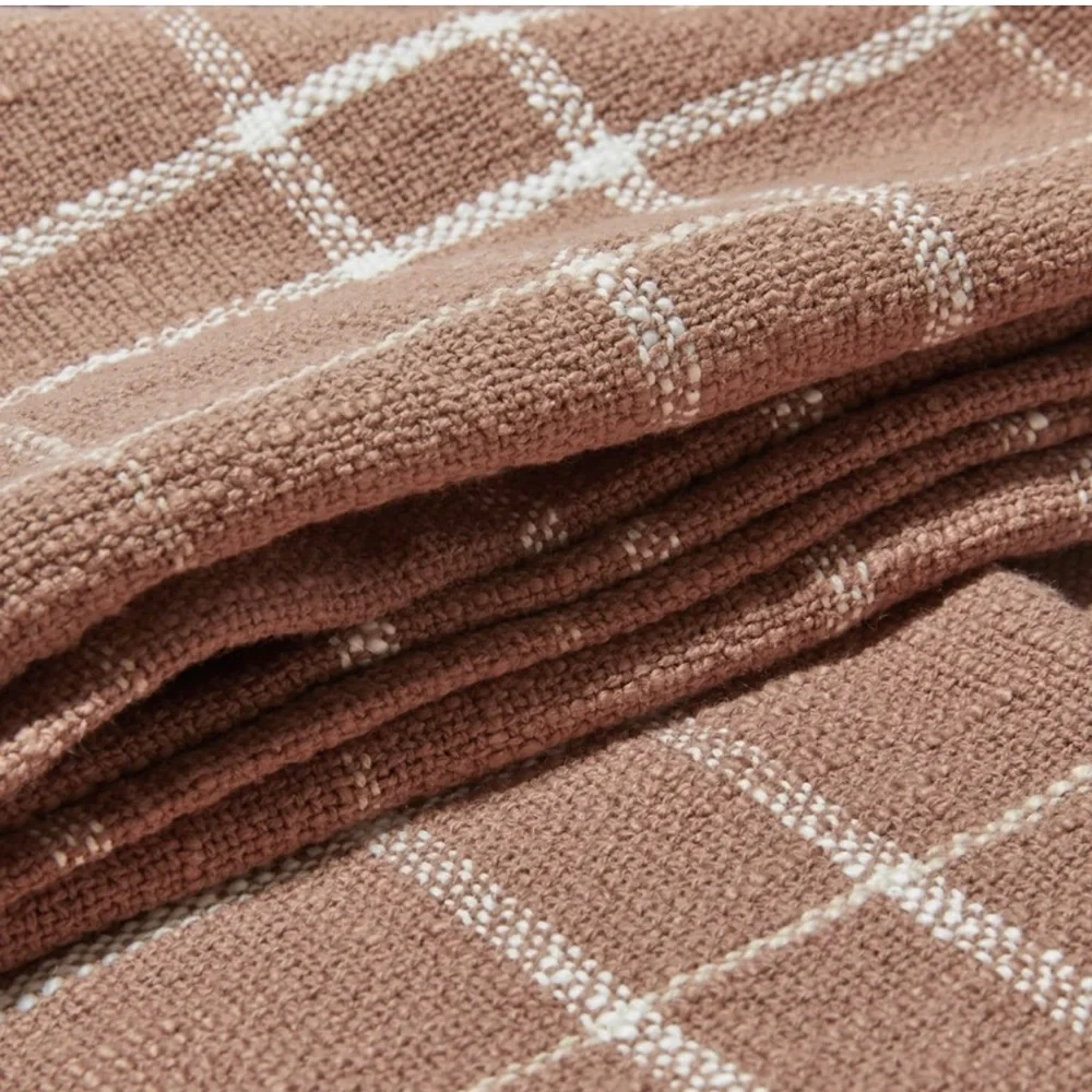 Little Korboose Woven Throw Blanket Plaid 60